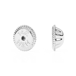 White Gold Screwback - Solid 14K White Gold, Screw Back, for Babies & Children