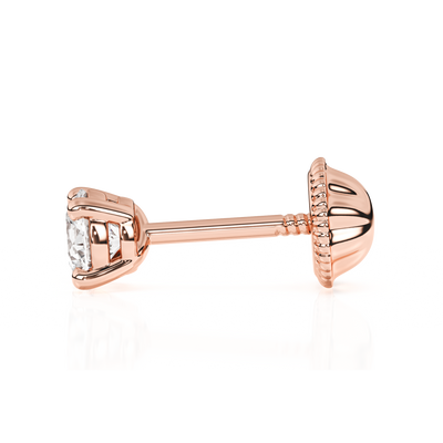 3mm Clear Round CZ Stud Earrings6