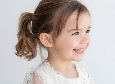 4mm Pink Heart CZ Stud Earrings3