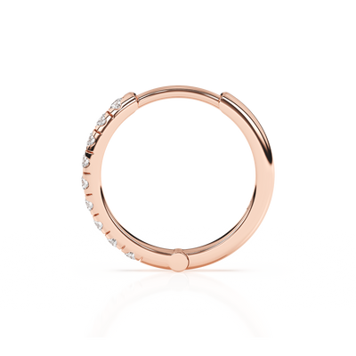 9mm Halo Pavé Clear CZ Huggie Hoop Earrings5