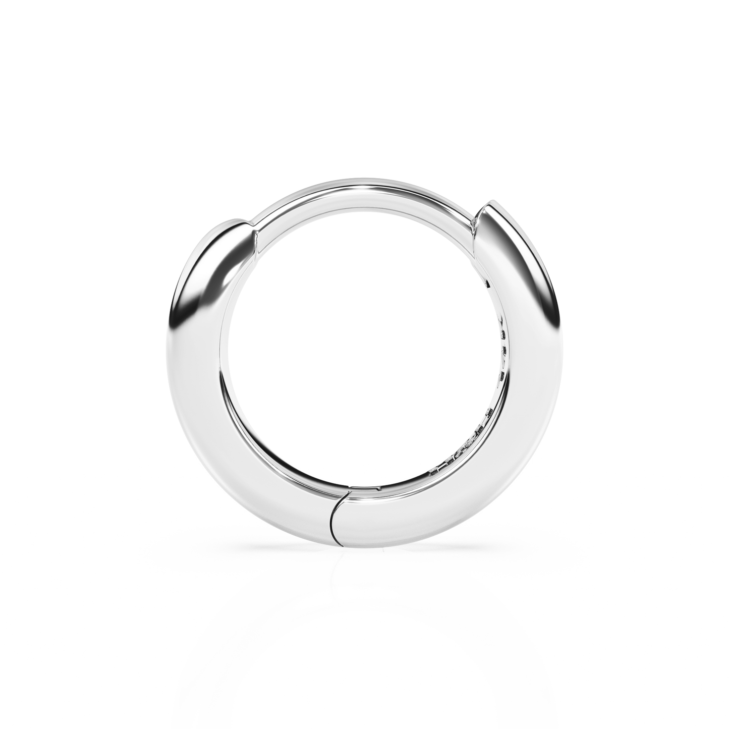Classic, 9mm Huggie Hoop Earrings - Solid 14K White Gold, Huggie Hoop, for Babies & Children