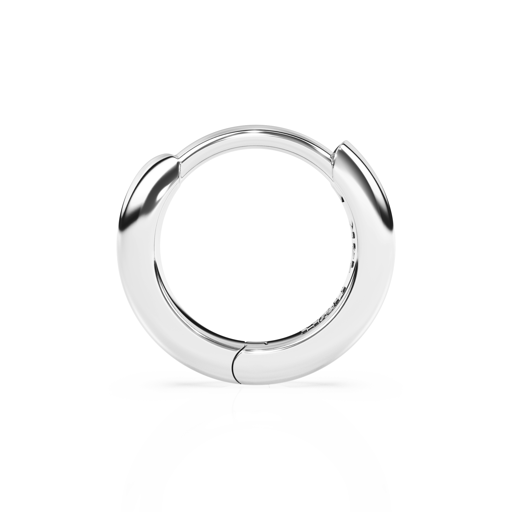 Classic, 9mm Huggie Hoop Earrings - Solid 14K White Gold, Huggie Hoop, for Babies & Children