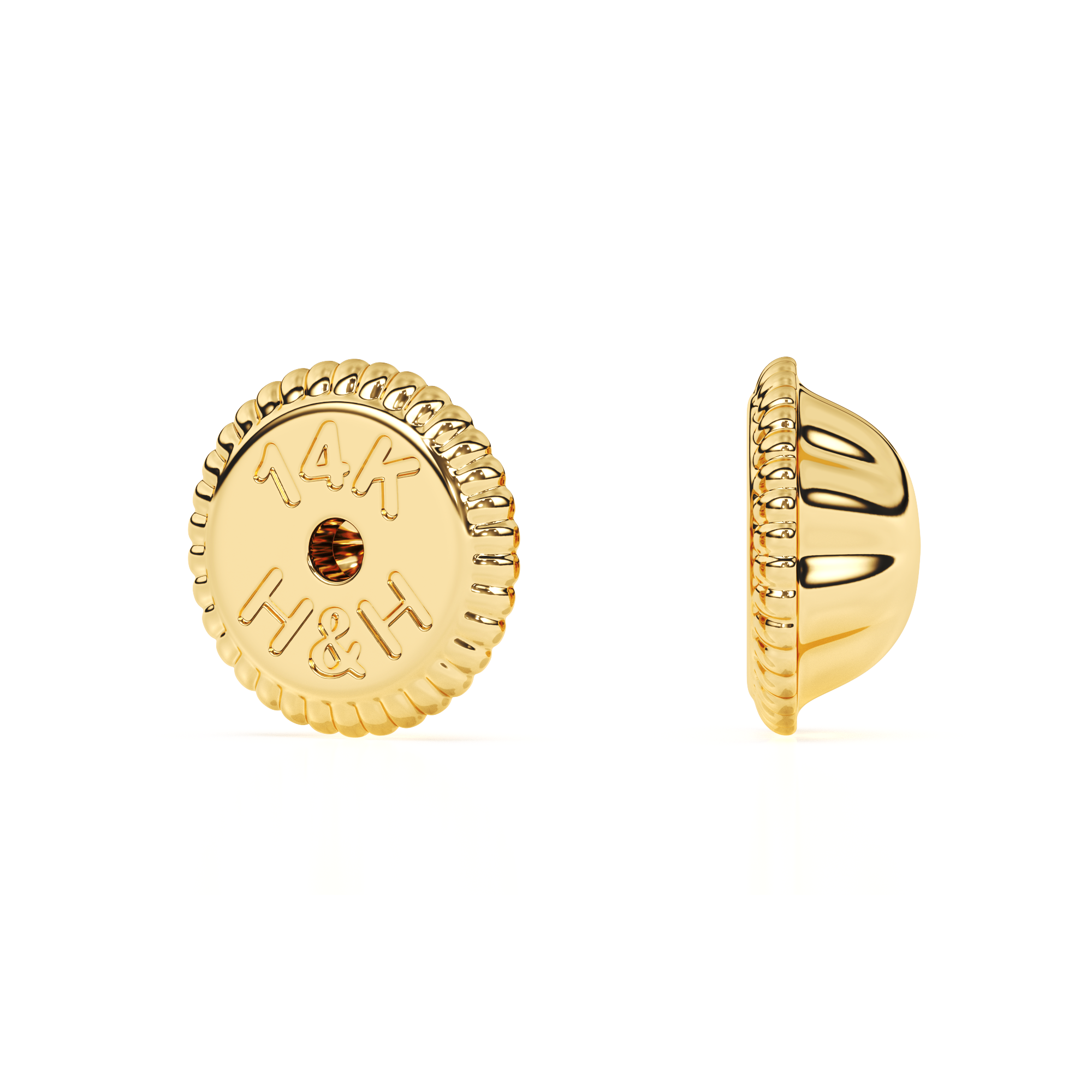 Yellow Gold Screwback - Solid 14K Gold, Screw Back, for Babies & Children
