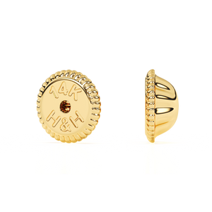 Yellow Gold Screwback - Solid 14K Gold, Screw Back, for Babies & Children