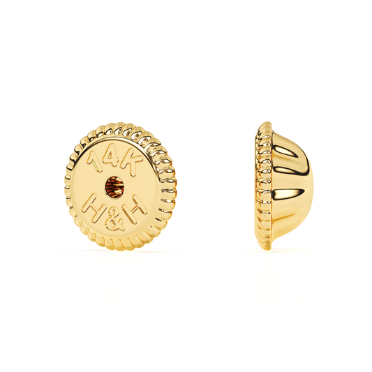 Yellow Gold Screwback - Solid 14K Gold, Screw Back, for Babies & Children