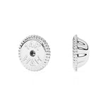 White Gold Screwback - Solid 14K White Gold, Screw Back, for Babies & Children