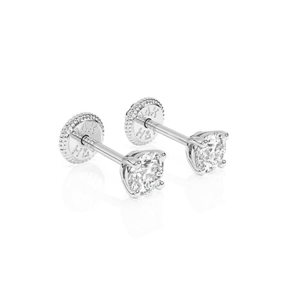 3mm Clear Round CZ Stud Earrings1