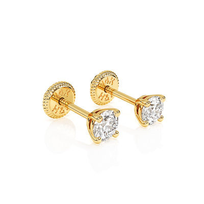 3mm Clear Round CZ Stud Earrings1