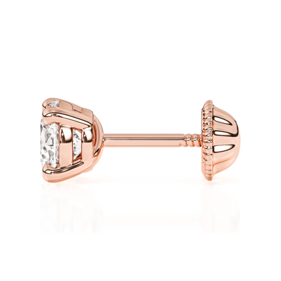 4mm Clear Round CZ Stud Earrings6