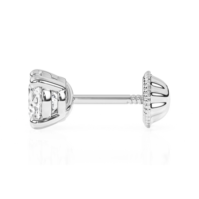 4mm Clear Round CZ Stud Earrings6