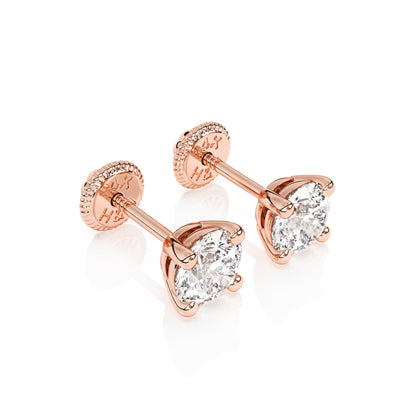 4mm Clear Round CZ Stud Earrings1