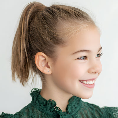 4mm Clear Round CZ Stud Earrings3