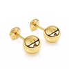 5mm Classic Round Stud Earrings - Solid 14K Gold, Screw Back, for Babies & Children