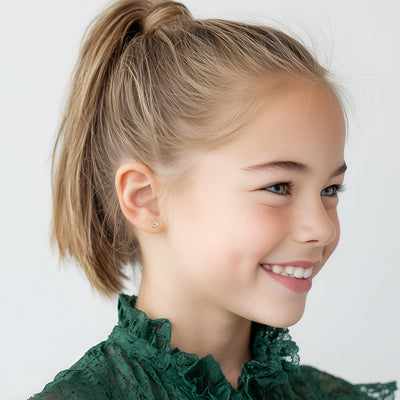 5mm Clear Round CZ Stud Earrings3