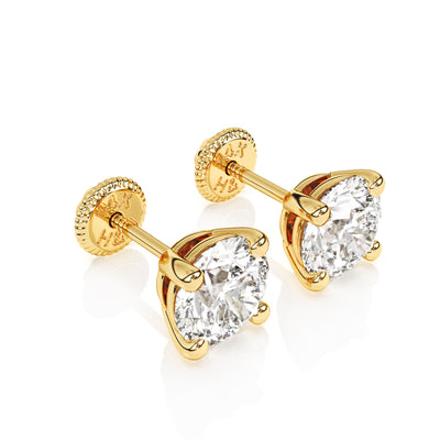 5mm Clear Round CZ Stud Earrings1