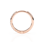 9mm Halo Pavé Clear CZ Huggie Hoop Earrings - Solid 14K Rose Gold, Huggie Hoop, for Babies & Children
