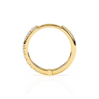 9mm Halo Pavé Clear CZ Huggie Hoop Earrings - Solid 14K Gold, Huggie Hoop, for Babies & Children
