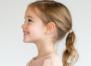 9mm Halo Pavé Clear CZ Huggie Hoop Earrings - Solid 14K White Gold, Huggie Hoop, for Babies & Children