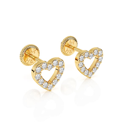 All My Love, Clear Pavé CZ Stud Earrings1