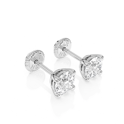 April Birthstone, 4mm Swarovski Crystal Stud Earrings1
