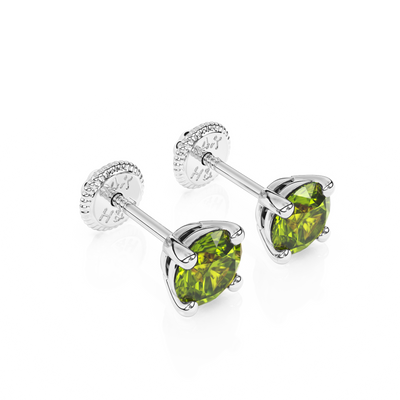August Birthstone, 4mm Swarovski Crystal Stud Earrings1