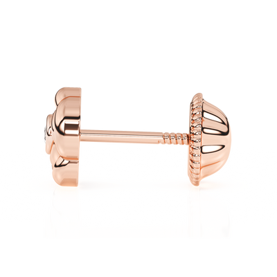 Blooming Rose, Clear CZ Stud Earrings6