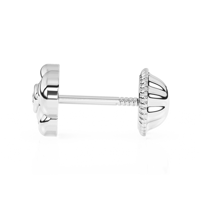 Blooming Rose, Clear CZ Stud Earrings6