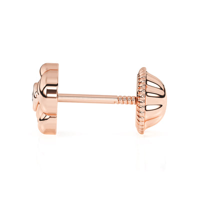 Blooming Rose, Clear CZ Stud Earrings6