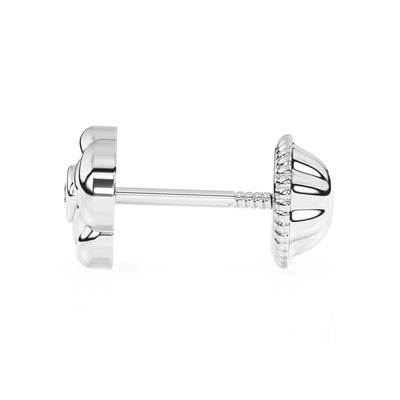 Blooming Rose, Clear CZ Stud Earrings6