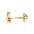Brilliant Butterfly, Clear CZ Stud Earrings - Solid 14K Gold, Screw Back, for Babies & Children