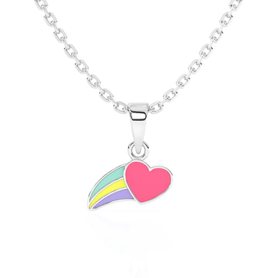Chasing Rainbows Heart Charm Necklace1