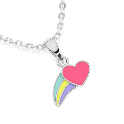 Chasing Rainbows Heart Charm Necklace5