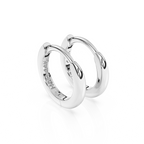 Classic, 9mm Huggie Hoop Earrings - Solid 14K White Gold, Huggie Hoop, for Babies & Children