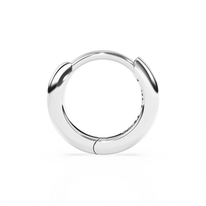 Classic, 9mm Huggie Hoop Earrings - Solid 14K White Gold, Huggie Hoop, for Babies & Children