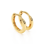 Classic, 9mm Huggie Hoop Earrings - Solid 14K Gold, Huggie Hoop, for Babies & Children