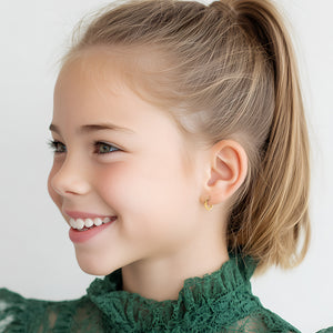 Classic, 9mm Huggie Hoop Earrings - Solid 14K Gold, Huggie Hoop, for Babies & Children