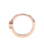 Endless Love, Clear Heart CZ Huggie Hoop Earrings - Solid 14K Rose Gold, Huggie Hoop, for Babies & Children