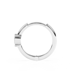 Endless Love, Clear Heart CZ Huggie Hoop Earrings - Solid 14K White Gold, Huggie Hoop, for Babies & Children