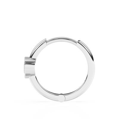 Endless Love, Clear Heart CZ Huggie Hoop Earrings5