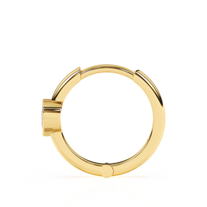 Endless Love, Clear Heart CZ Huggie Hoop Earrings - Solid 14K Gold, Huggie Hoop, for Babies & Children