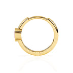 Pendientes de aro con circonitas cúbicas y corazón rosa "Amor infinito" - Oro macizo de 14 quilates, para bebés y niños