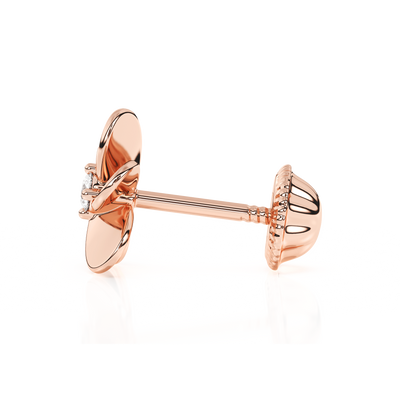 Eternal Blossom, Clear CZ Stud Earrings5