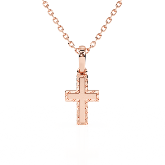 Eternal Grace Children’s Cross Necklace Rose Gold 11
