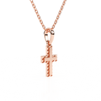 Eternal Grace Children’s Cross Necklace Rose Gold 13