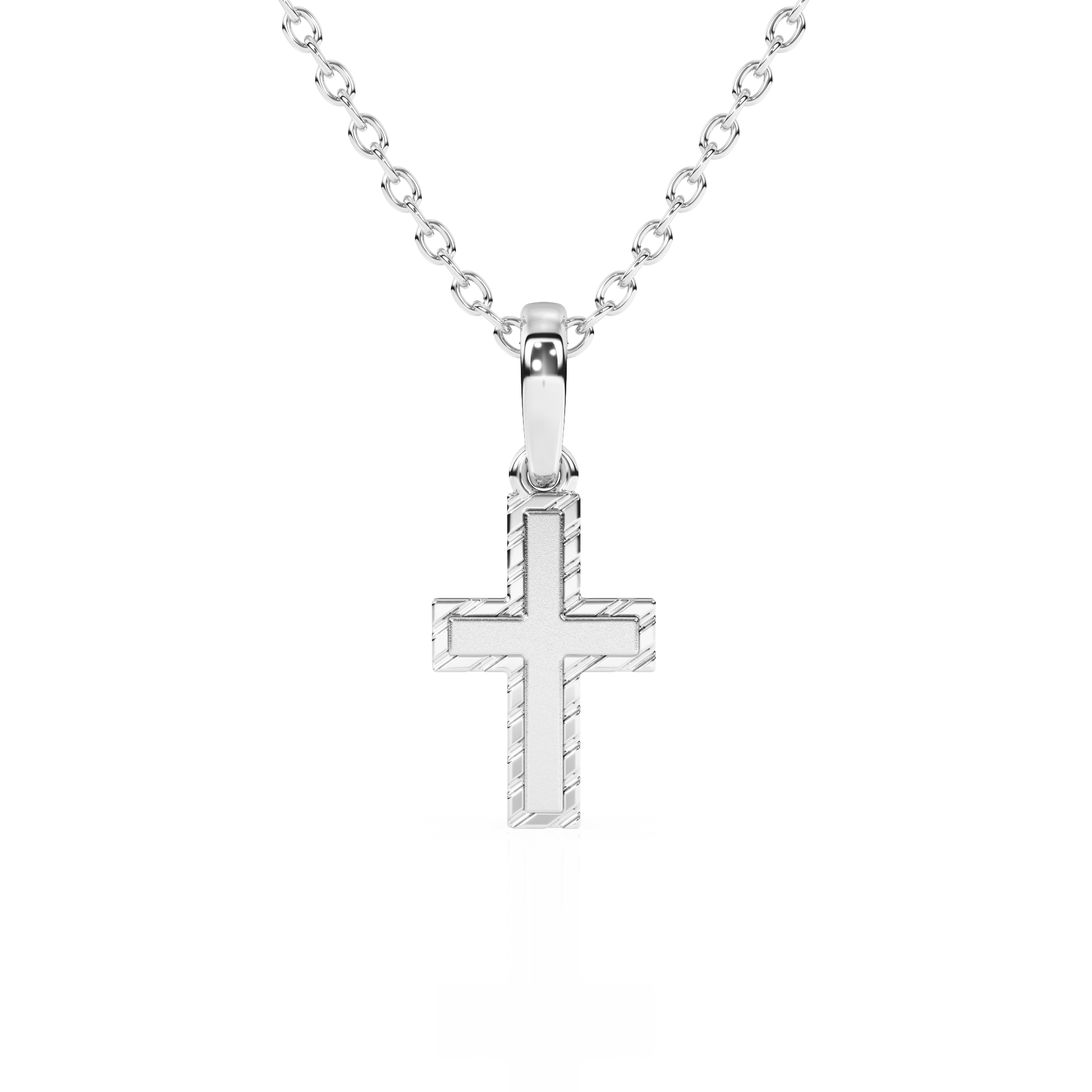 Eternal Grace Children’s Cross Necklace White Gold 6