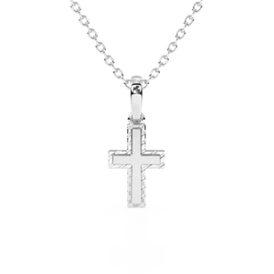 Eternal Grace Children’s Cross Necklace White Gold 6