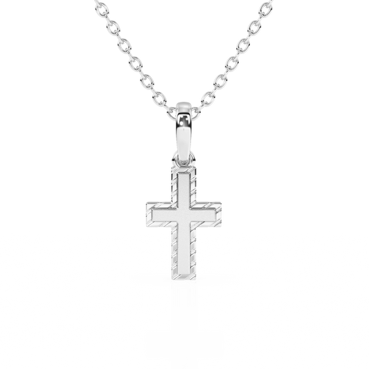 Eternal Grace Children’s Cross Necklace White Gold 6