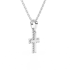 Eternal Grace Children’s Cross Necklace White Gold 8