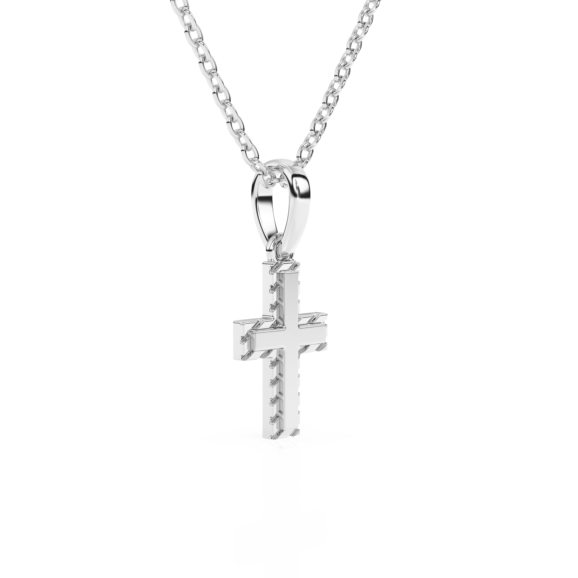 Eternal Grace Children’s Cross Necklace White Gold 8