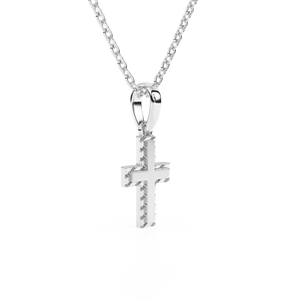 Eternal Grace Children’s Cross Necklace White Gold 8